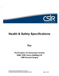 Image of Health & Safety Specifications