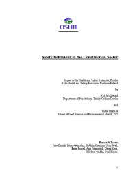 Image of Safety Behavior in The Construction Sector